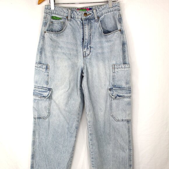 Empyre Denim - Empyre Tori High Rise Jeans Women's Sz 4 Y2K Light Blue Cargo Baggy Sk8r Hip Hop